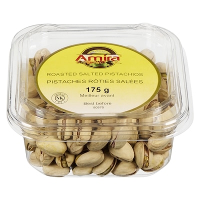 Amira Salted Roasted Pistachios 175 g, $2.57/100g