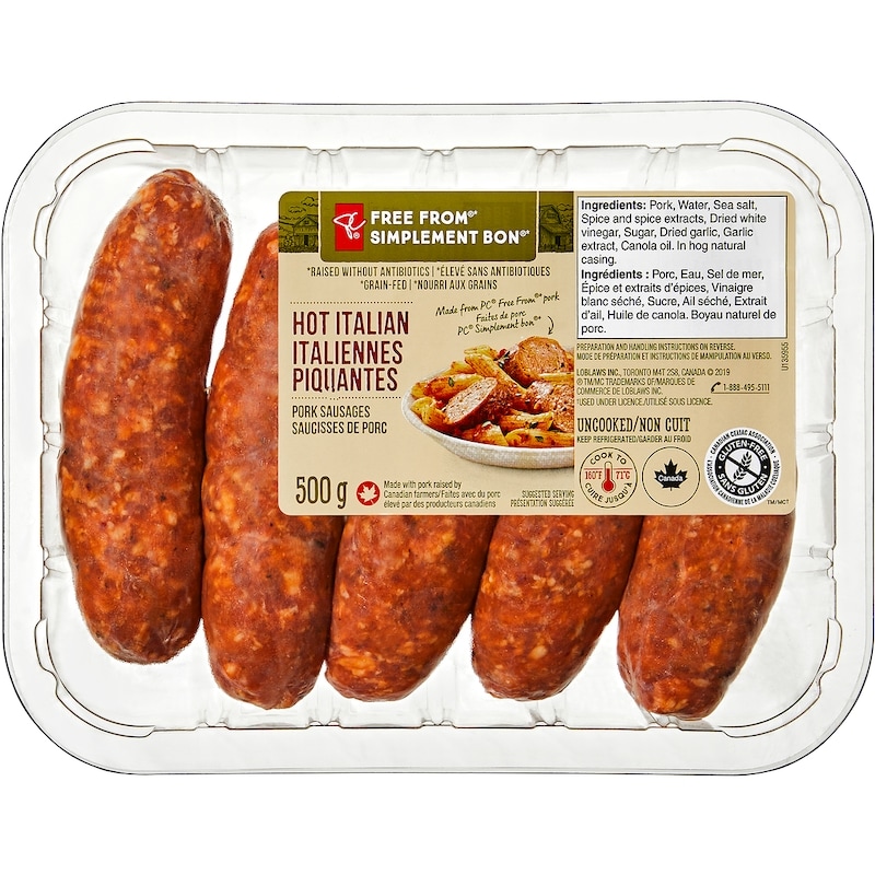 Free From Hot Italian Pork Sausages