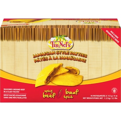 Tinnel's Jamaican Beef Patty, Spicy 1.12 kg, $1.16/100g