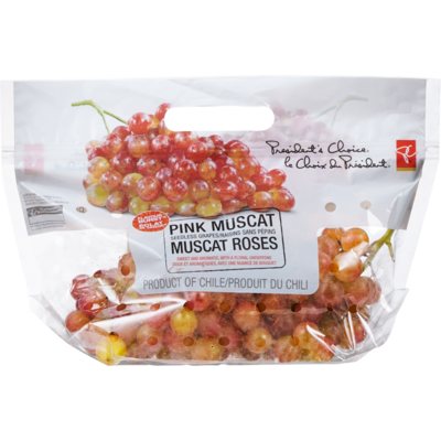 President's Choice Pink Muscat Grapes $15.41/1kg $6.99/1lb