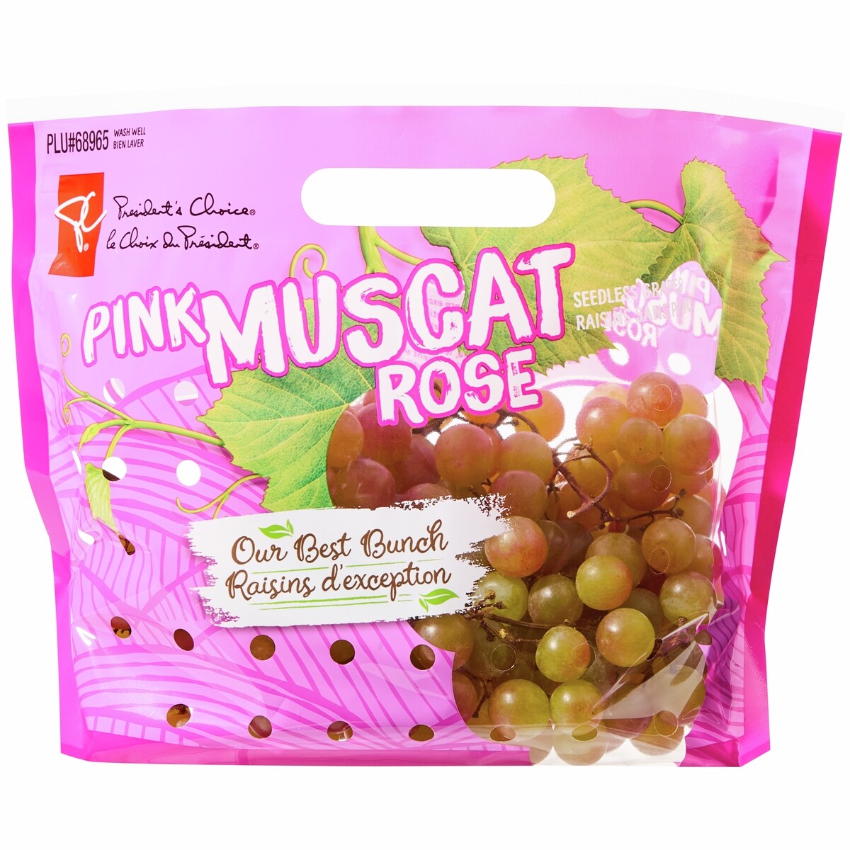 President's Choice Pink Muscat Rose Seedless Grapes