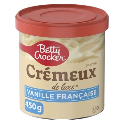 Betty Crocker Glaçage Crémeux Deluxe , Vanille Française, Sans Gluten 450 g, 0,51 $/100g