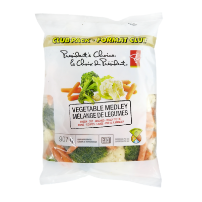 President's Choice Vegetable Medley 907 g, $0.88/100g