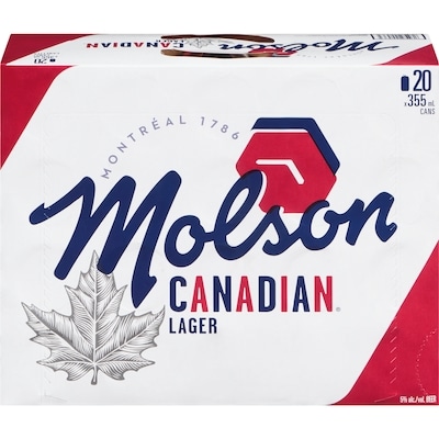 Molson Canadian Beer (ID required at pick-up) 20x355.0 ml, $0.50/100ml