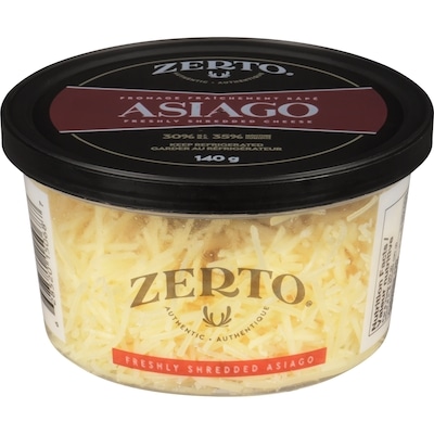 Zerto Asiago, Shredded 140 g, $6.78/100g