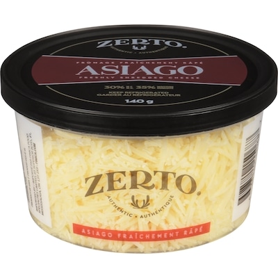 Zerto Asiago râpé 140 g, 6,78 $/100g