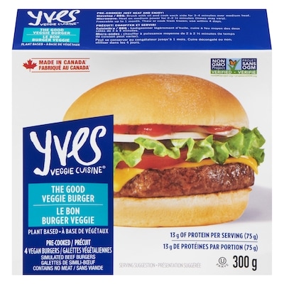 Yves Le bon burger veggie 300 g, 2,66 $/100g