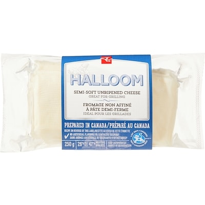 President's Choice Halloom Semi-Soft Unripened Cheese  250 g, $3.60/100g