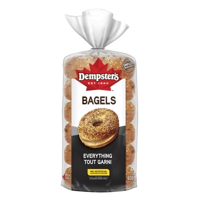 Dempster Everything Bagels 6x75.0 g, $1.06/100g