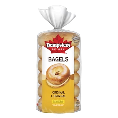Dempster’s Bagels L’original 6x75.0 g, 1,06 $/100g