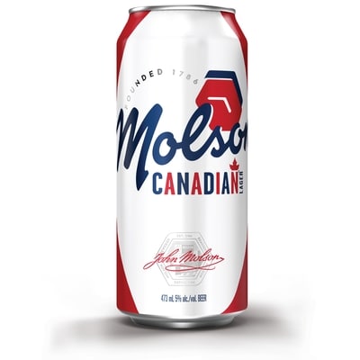 Molson Canadian, Cans (ID required at pick-up) 473 ml, $0.81/100ml