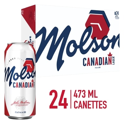 Molson Molson Canadian, canettes (Pièce d’identité requise au moment du ramassage) 473 ml, 0,64 $/100ml