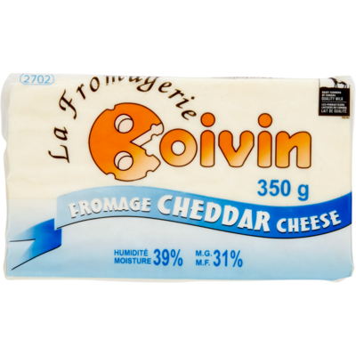 Boivin Cheddar blanc doux 350 g, 2,94 $/100g