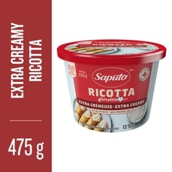 Saputo Extra Creamy Ricotta 475 g, $2.21/100g