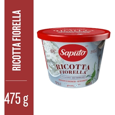 Saputo Ricotta Fiorella 475 g, $1.89/100g