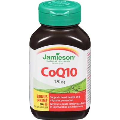 Jamieson CoQ10 Softgels 120 mg 60 ea, 0,35 $/1ch