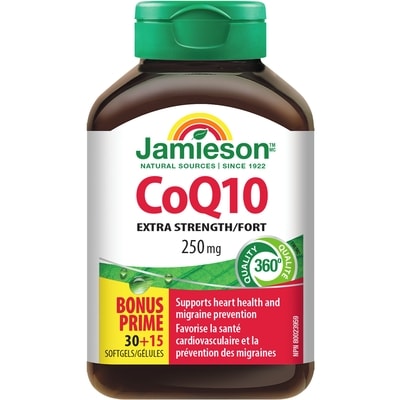Jamieson CoQ10 Softgels 250 mg 45 ea, 0,78 $/1ch