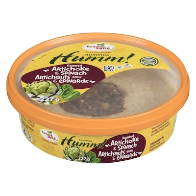 Fontaine Santé Hummus, artichauts et épinards 227 g, 2,20 $/100g