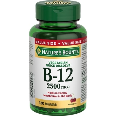 Nature's Bounty Vitamin B-12, 2500 mcg 120 ea, $0.19/1ea