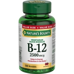 Nature's Bounty Vitamin B-12, 2500 mcg 120 ea, $0.19/1ea