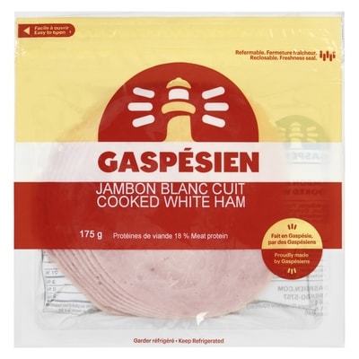 Gaspesien Cooked White Ham  175 g, $37.14/1kg $3.71/100g