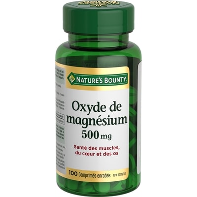 Nature’s Bounty Oxyde De Magnésiumg, Aide Au Maintien D'Une Bonne Fonction Musculaire, 100 Comprimés 100 ea, 0,15 $/1ch