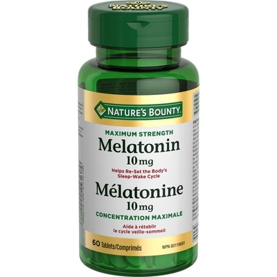Nature's Bounty Maximum Strength Melatonin, 10 mg, 60 Tablets 60 ea, $0.32/1ea