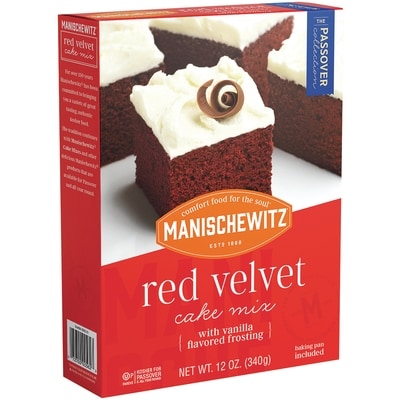 Manischewitz Cake Mix with Vanilla Flavoured Frosting, Red Velvet 340 g, $2.94/100g
