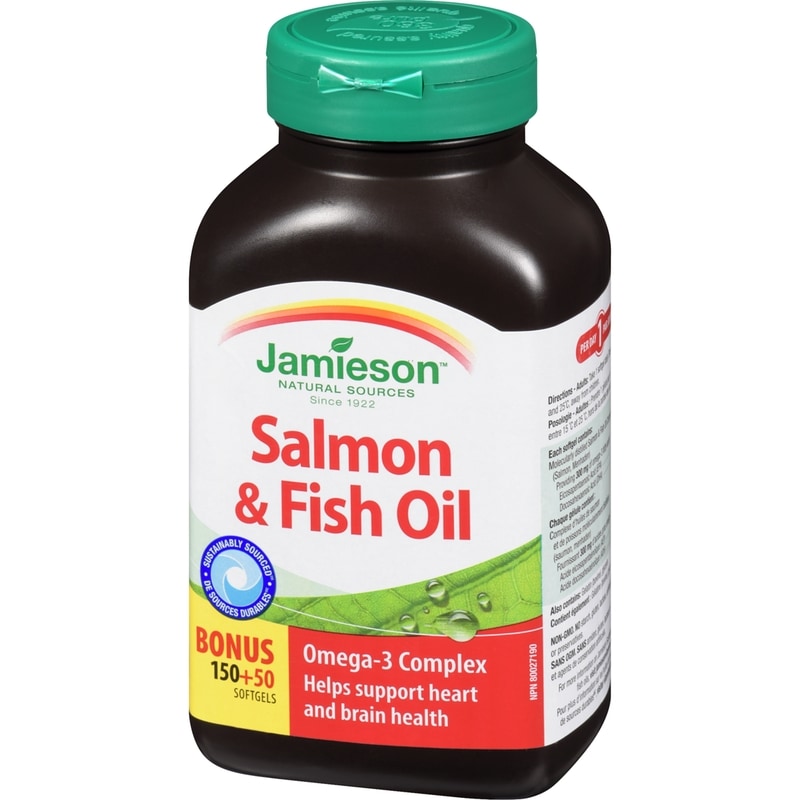 Salmon & Fish Oils Omega-3 Complex Softgels, 1,000 mg