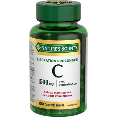 Nature’s Bounty Vitamine C avec cynorhodon, 1 500 mg 100 ea, 0,19 $/1ch