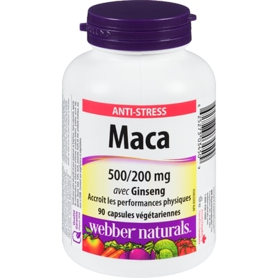 Webber Naturals Maca avec ginseng 90 ea, 0,21 $/1ch