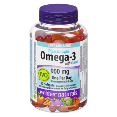 Webber Naturals Omega-3 with CoQ10, Triple Strength 80 ea, $0.34/1ea