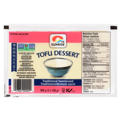 Sunrise Tofu Dessert, Original 2x150.0 g, $0.73/100g