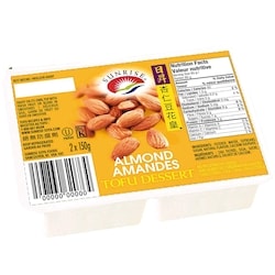 Sunrise Tofu dessert à saveur d’amande 2x150.0 g, 0,83 $/100g