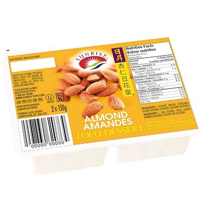 Sunrise Tofu dessert à saveur d’amande 2x150.0 g, 0,83 $/100g