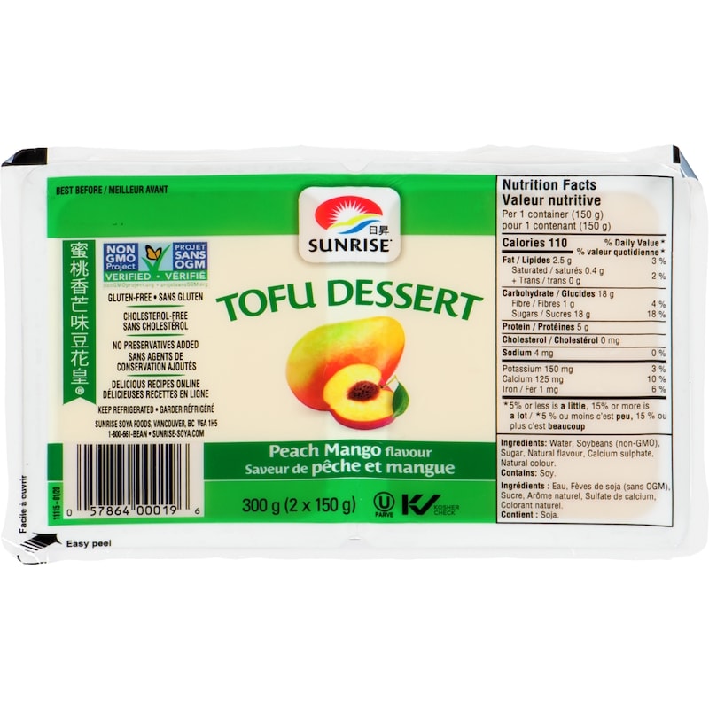 Tofu Dessert, Peach Mango 