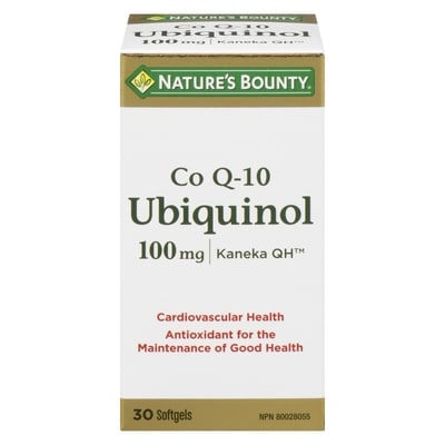 Nature's Bounty Ubiquinol, Co Q-10, 100 mg, Softgels 30 ea, $1.38/1ea