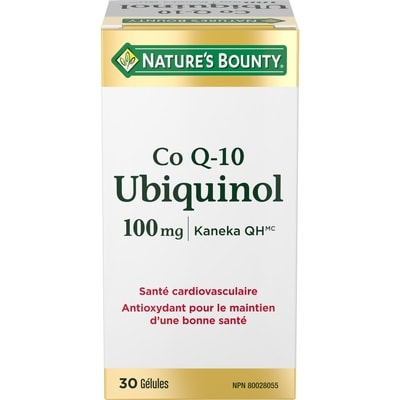 Nature’s Bounty Ubiquinol, co q-10, 100 mg, gélules 30 ea, 1,38 $/1ch