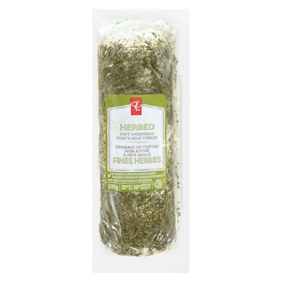 President's Choice Herbed Soft Unripened Goat’s Milk Cheese  300 g, $4.00/100g