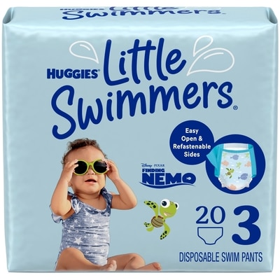 Huggies Little Swimmers Disposable Swim Diapers, Size 3 (16-26 lbs), 20 Ct 20 ea, $0.85/1ea
