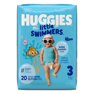 Huggies Couches de baignade jetables Little Swimmers, taille 3 (7 à 12 kg [16 à 26 livres]), 20 unités 20 ea, 0,85 $/1ch