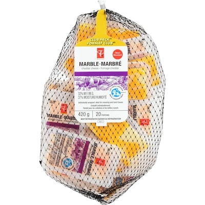 President's Choice Cheese, Marble Mini Club Pack 420 g, $4.52/100g