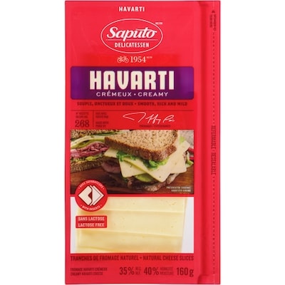 Saputo Fromage Havarti tranché 160 g, 4,99 $/100g