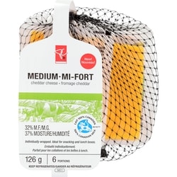 le Choix du Président Portions de cheddar mi-fort 126 g, 5,94 $/100g
