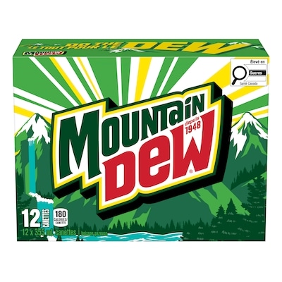 Mountain Dew Boisson gazeuse 12x355.0 ml, 0,21 $/100ml