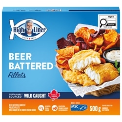 High Liner Fillets Beer Battered 500 g, $1.60/100g