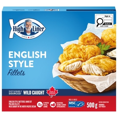 High Liner Fillets English Style 500 g, $1.80/100g