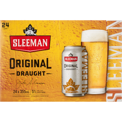 Sleemans Bière Draught, 24 canettes (Pièce d’identité requise au moment du ramassage) 24x355.0 ml, 0,46 $/100ml