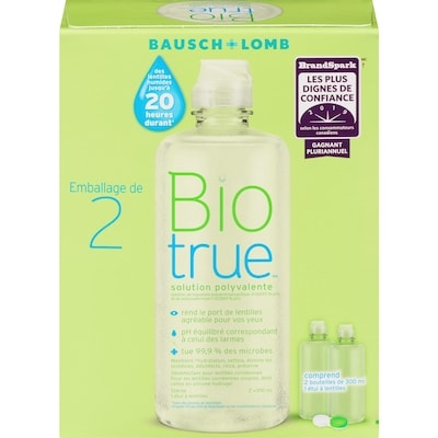 Biotrue Solution polyvalente Biotrue 2x300.0 ml, 3,17 $/100ml