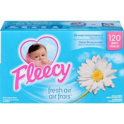 Fleecy Fabric Softener Dryer Sheets, Fresh Air 120 ea, $0.08/1ea